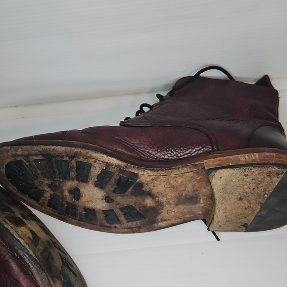 TAFT The Rome Cap Toe Leather Boots Oxblood Burgundy Red Size 44,Classic Design main image 10